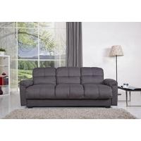 Leader Lifestyle Cate Modern Willow Grey and Fold Down Table Fabric Sofa Bed with Storage