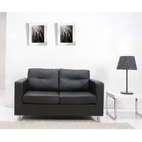 Leader Lifestyle Star Black 2 Seater Faux Leather Sofa