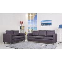 Leader Lifestyle Oxford Aston Grey Modern 2 Piece and 5 Seater Fabric Sofa Set