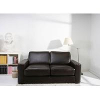 Leader Lifestyle Winston Brown Bonded Classic Espresso Leather Sofa Bed