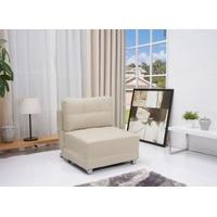 Leader Lifestyle Rita Cream Faux Leather Futon Chair Bed