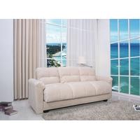 Leader Lifestyle Cate Beige Fold Down Table Elegant Fabric Sofa Bed with Storage