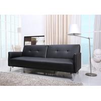 Leader Lifestyle Sven Black Luxurious Faux Leather Sofa Bed