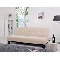 leader lifestyle ismi brown luxurious faux suede fabric futon sofa bed