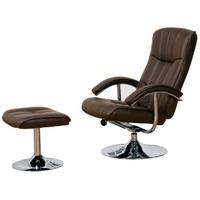 lexus brown tv chair with footstool