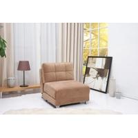 Leader Lifestyle Rita Brown Fabric Futon Chair Bed