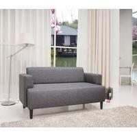 leader lifestyle polo grey modern aston 2 seater fabric sofa