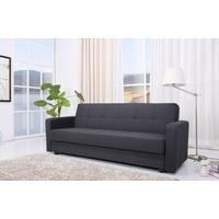 Leader Lifestyle Jensen Grey Sophisticated Charcoal with Storage Fabric Sofa Bed