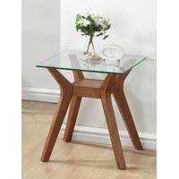 Legacy Walnut Glass Top End Table