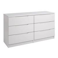 Legato 6 Drawer Wide Chest, Cashmere Gloss