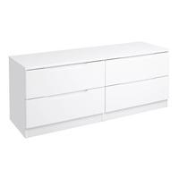 legato 4 drawer wide chest white gloss