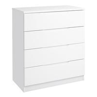 legato 4 drawer chest white gloss