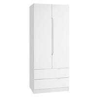 Legato 2 Door 2 Drawer Wardrobe, White Gloss