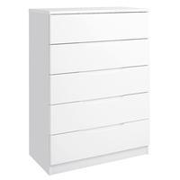 Legato 5 Drawer Chest, White Gloss