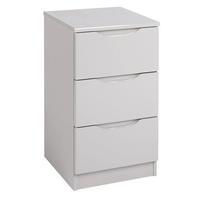 Legato 3 Drawer Bedside, Cashmere Gloss