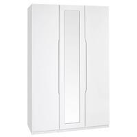 legato tall 3 door mirrored wardrobe white gloss