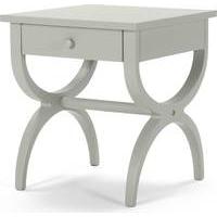 leila bedside table grey