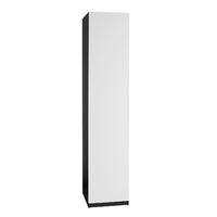 Legato Tall 1 Door Wardrobe Black and White Gloss