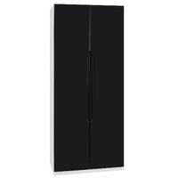 Legato 2 Door Wardrobe White and Black Gloss