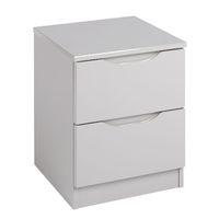 Legato 2 Drawer Bedside Cashmere Gloss