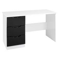 legato dressing table white and black gloss