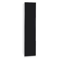 legato tall 1 door wardrobe white and black gloss