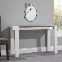 Lexus Glass Console Table Rectangular In High Gloss White