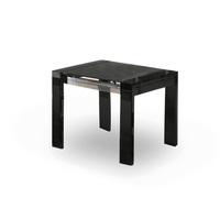 Lexus Glass Lamp Table Square In High Gloss Black