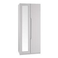 Legato 2 Door Mirrored Wardrobe Cashmere Gloss