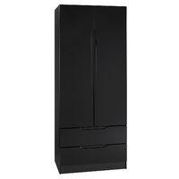 legato 2 door 2 drawer wardrobe black gloss