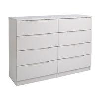 legato 8 drawer wide chest cashmere gloss