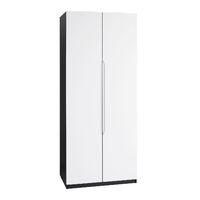 Legato 2 Door Wardrobe Black and White Gloss