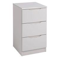 legato 3 drawer bedside cashmere gloss