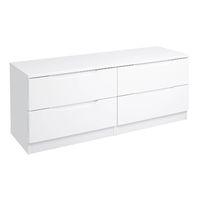 Legato 4 Drawer Wide Chest White Gloss