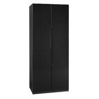 legato tall 2 door wardrobe black gloss