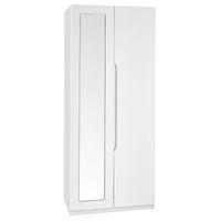 Legato 2 Door Mirrored Wardrobe White Gloss