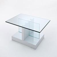 Lea High Gloss White Coffee Table With Glass Top And Gloss Base