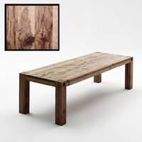 Leeds 220cm Dining Table In Solid Wild Oak With 4 Legs