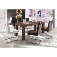 Leeds Solid Wood 6 Seater Dining Table With Flair Chairs