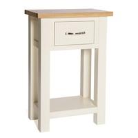 Lexington Wooden Console Table In Ivory With 1 Drawer