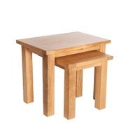 Lexington Wooden Nest Of Tables In Oak With 2 Tables