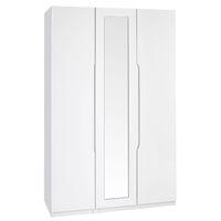 Legato 3 Door Mirrored Wardrobe White Gloss