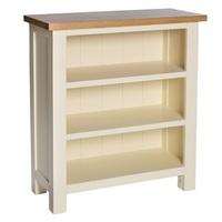 Lexington Wooden Low Bookcase In Ivory With 3 Shelves