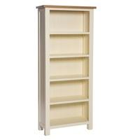 Lexington Wooden Bookcase In Ivory With 5 Shelves