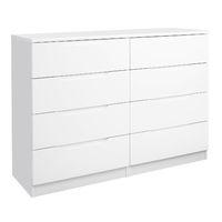 Legato 8 Drawer Wide Chest White Gloss