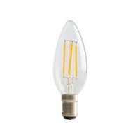 LED Candle Clear Filament Bulb B15 Dimmable 470 Lumen 4 Watt 2700K