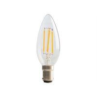 led candle clear filament bulb e27 non dimmable 470 lumen 4 watt 2700k