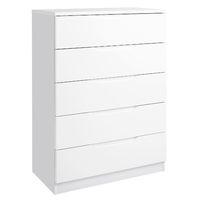 Legato 5 Drawer Chest White Gloss