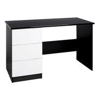 legato dressing table black and white gloss