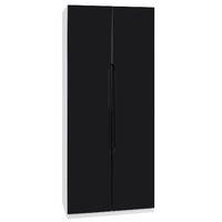 legato tall 2 door wardrobe white and black gloss